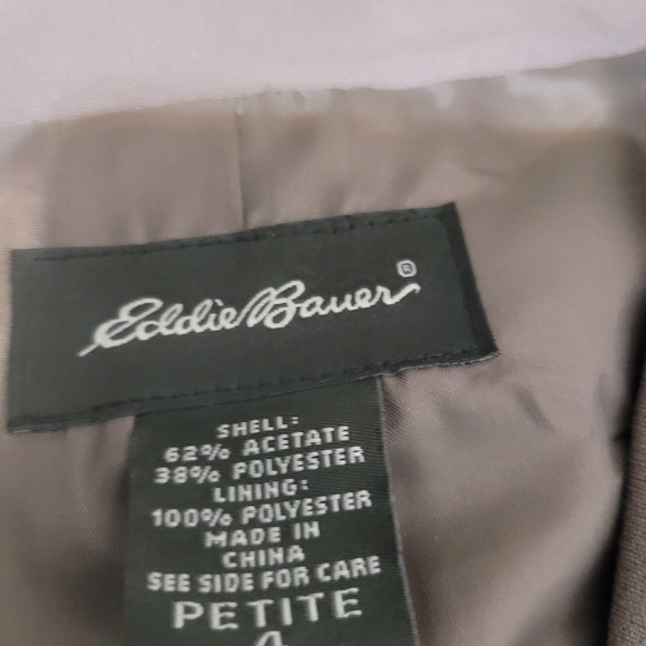 Eddie Bauer Womens Pant Suit Size 4 Light Brown Three Button Vintage New - Picture 4 of 10